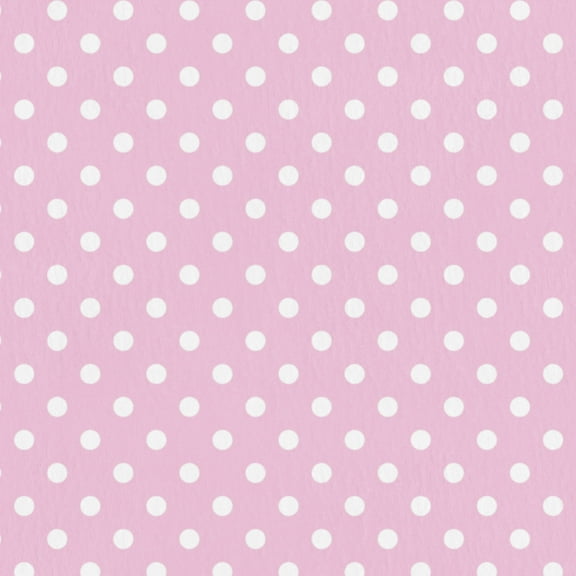 Mainstays 42" x 1.5 yd Cotton Light-weight Flannel Happy Dots Precut Sewing & Craft Fabric, Pink/White