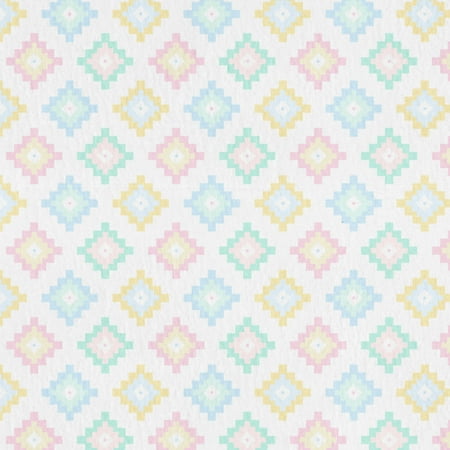 Mainstays 1.5 Yards 100% Cotton Light-weight Flannel Owl Diamonds, Multi-color, 42" Wide for Crafts