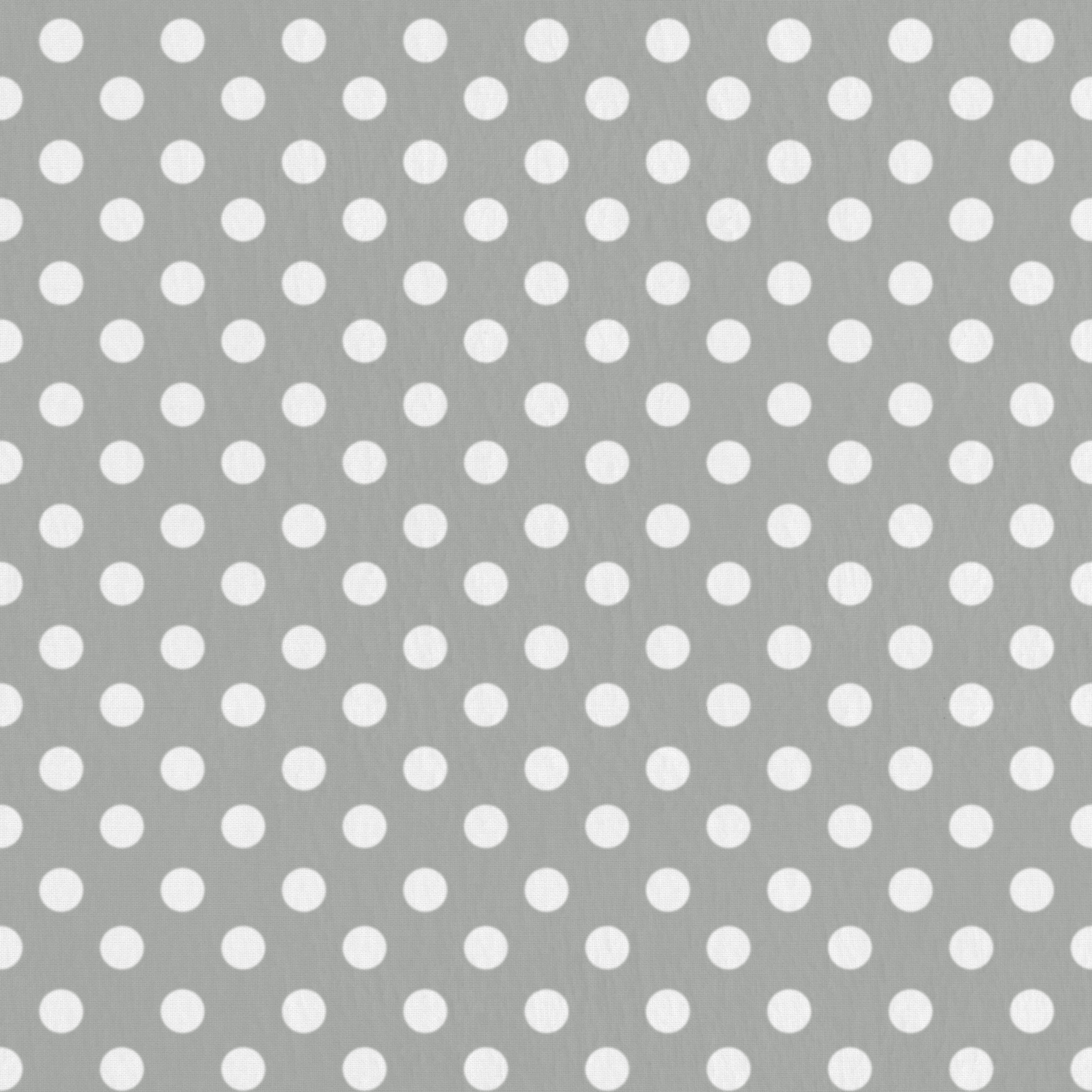 Mainstays 1.5 Yards 100% Cotton Light-weight Flannel Polka Dots, Gray, White, 42" Wide for Crafts