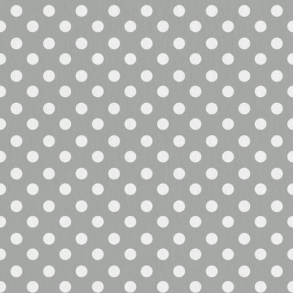 Mainstays 42" x 1.5 yd Cotton Light-weight Flannel Polka Dots Precut Sewing & Craft Fabric, Gray/White