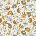 thumbnail image 1 of Mainstays 42" x 1.5 yd Cotton Lightweight Flannel Woodland Buds Precut Sewing & Craft Fabric, White, Brown and Gray, 1 of 4