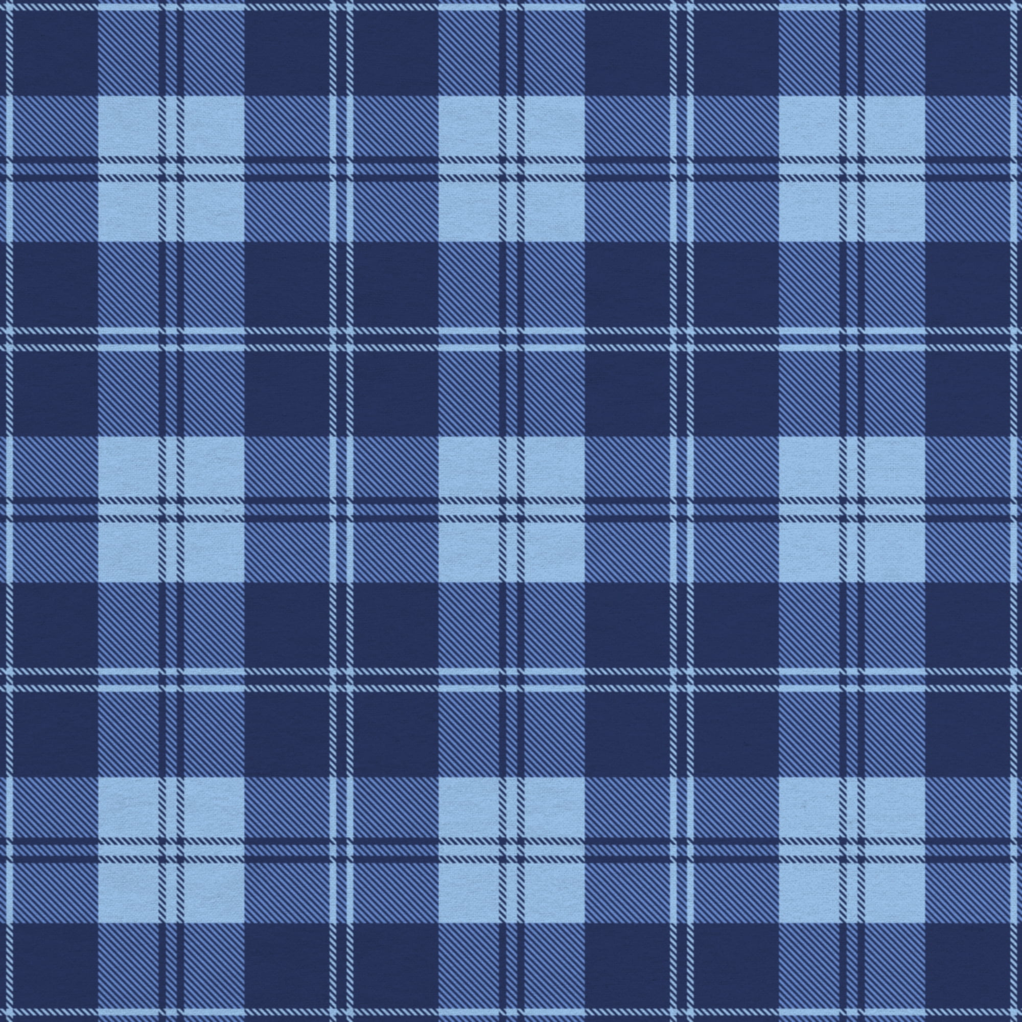 Mainstays 1.5 Yards 100% Cotton Light-weight Flannel Plaid Check, Blue, 42" Wide for Crafts