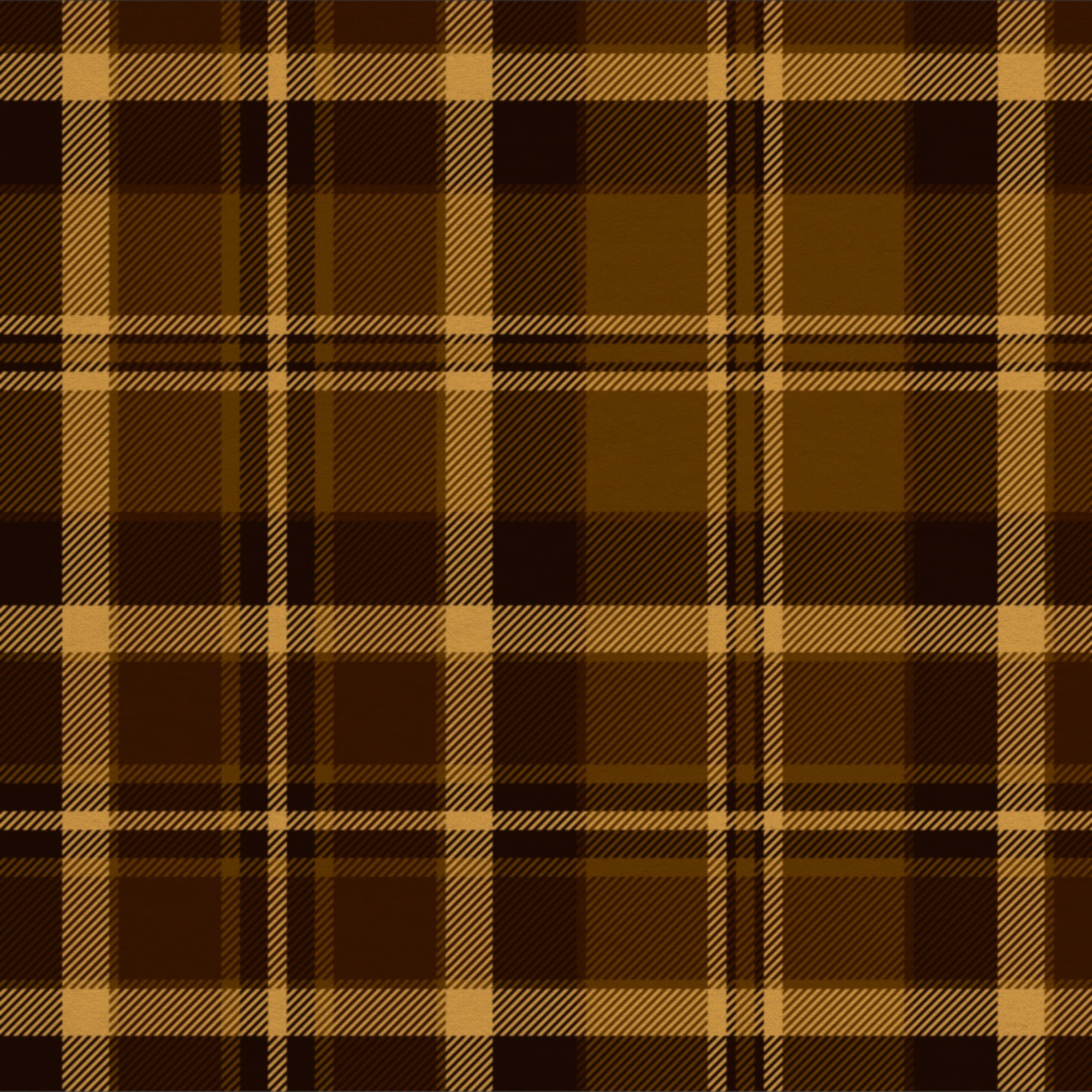 Mainstays 1.5 Yards 100% Cotton Light-weight Flannel Plaid Check, Brown, 42" Wide for Crafts