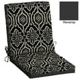 Mainstays 43"L x 20"W Black Medallion Rectangle Outdoor Chair Cushion 1
