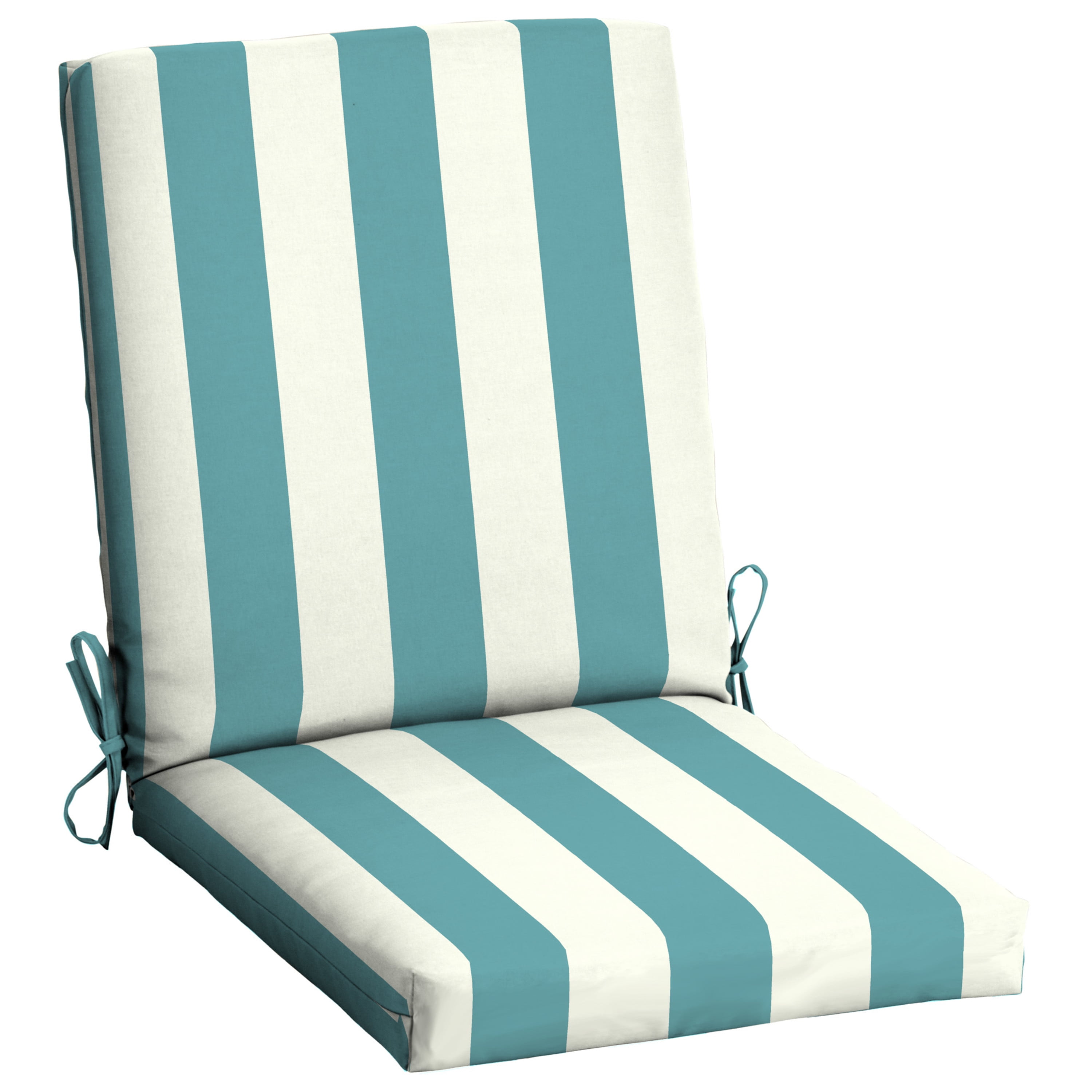 Set of 4 Blue Stripes Outdoor Throw Sofa Couch Pillow Covers, Outside Pillows  Package, Lawn Chair Cushions Sets, Decorative Furniture Home 