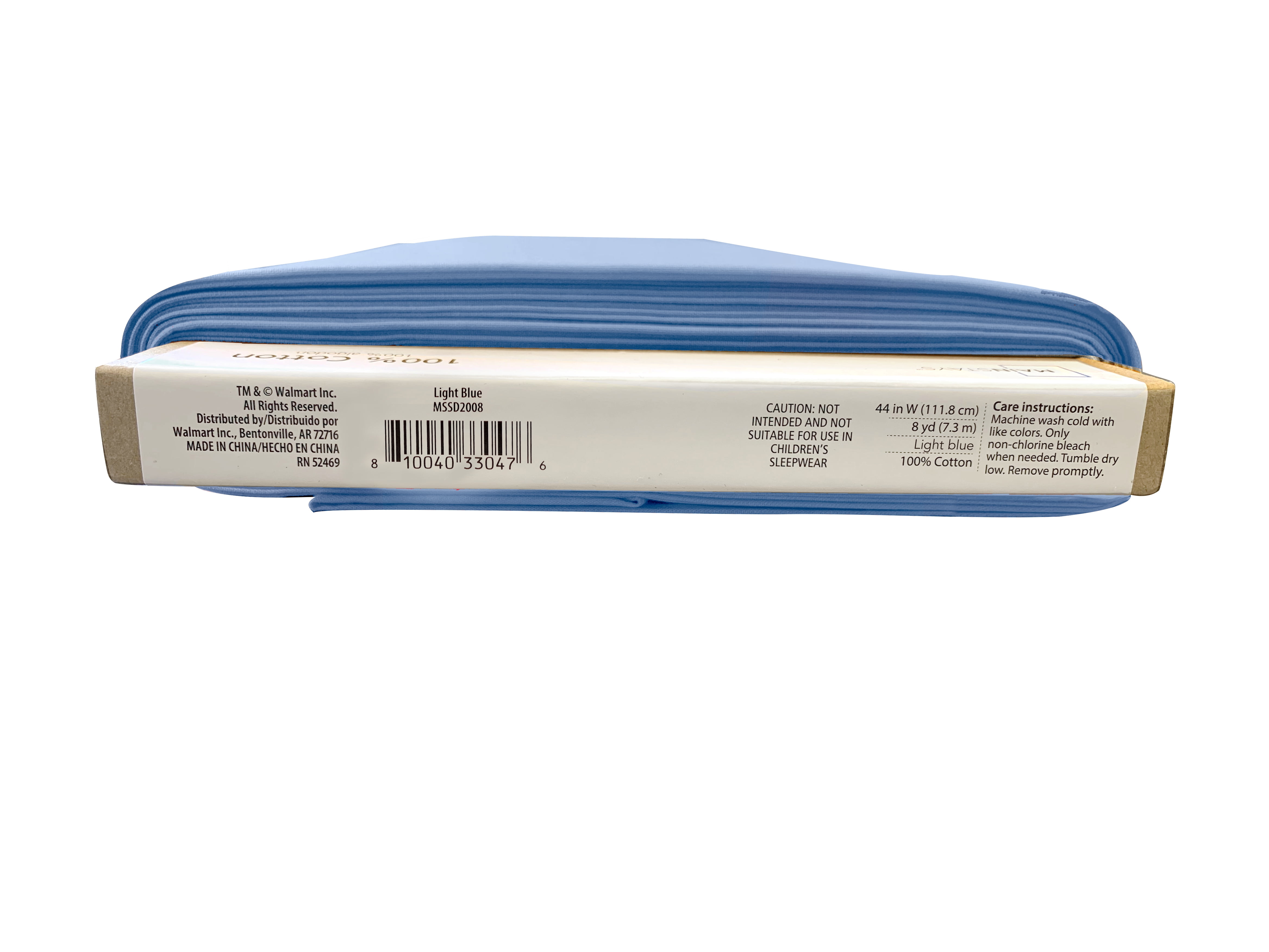 Mainstays 44" 100% Cotton Solid Print Sewing & Craft Fabric By the Yard, Solid Light Blue