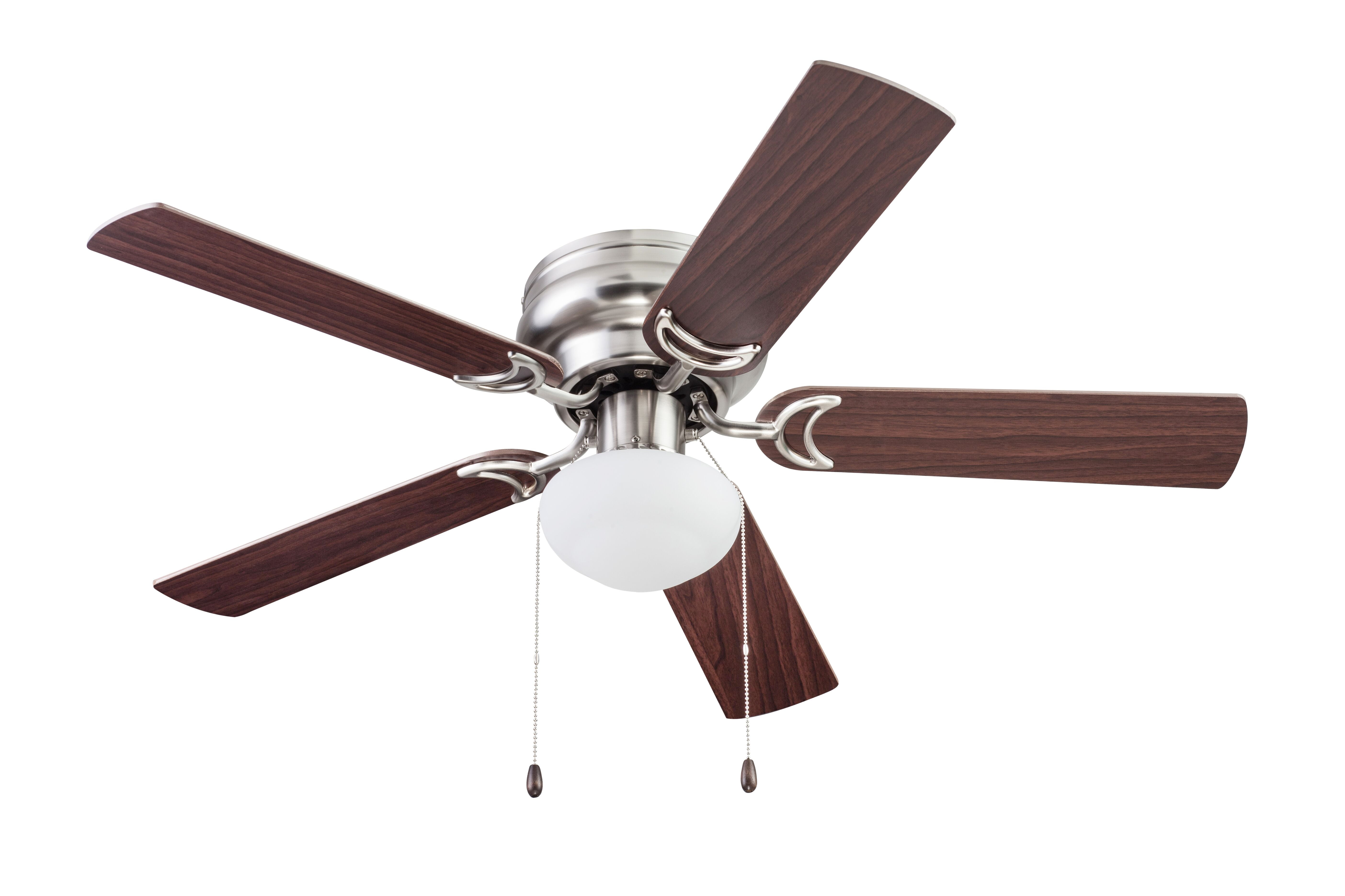 Mainstays 44" Satin Nickel Hugger Ceiling Fan, 5Blade