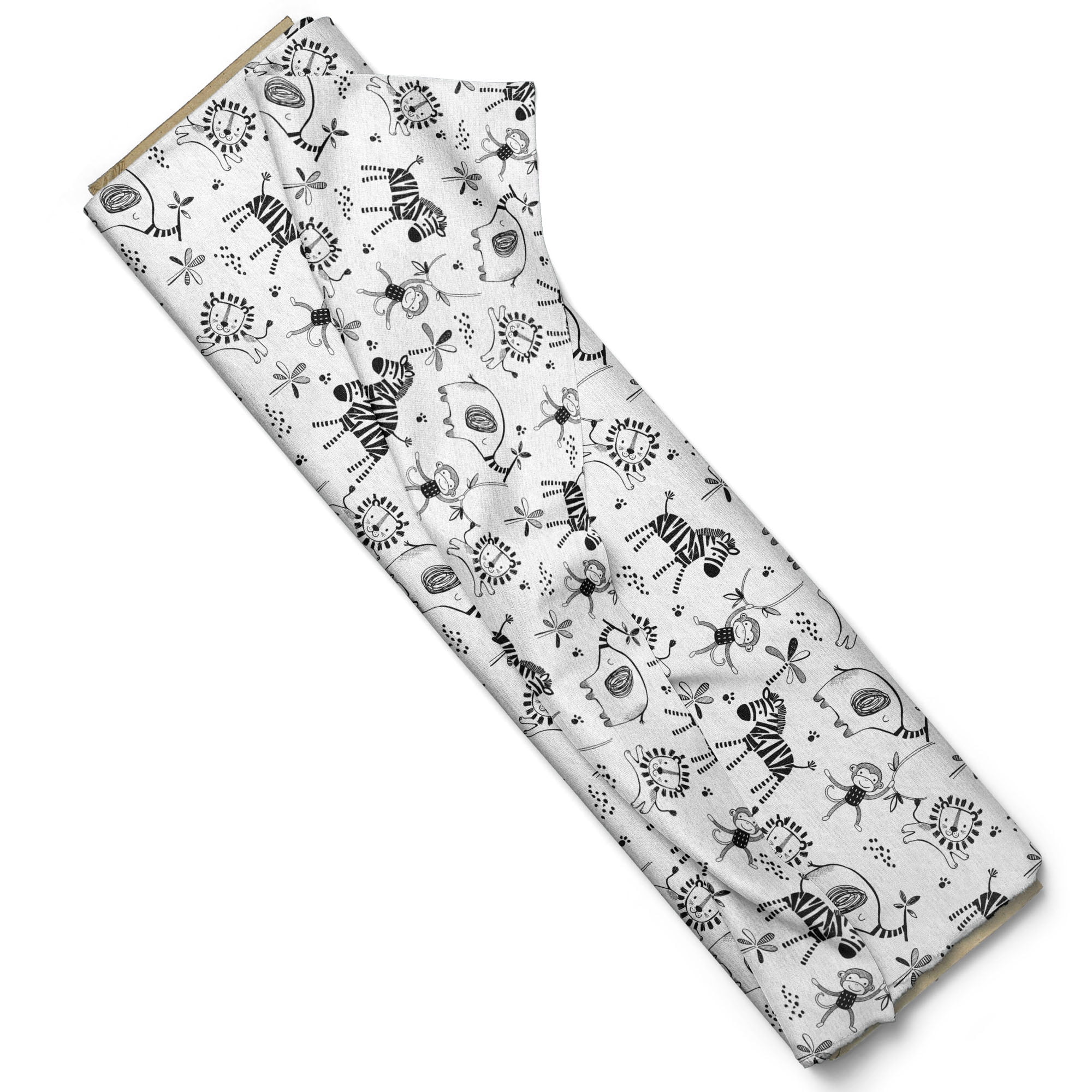 Mainstays 44" Width Cotton Flannel Safari Black/White Fabric 8 Yard Bolt