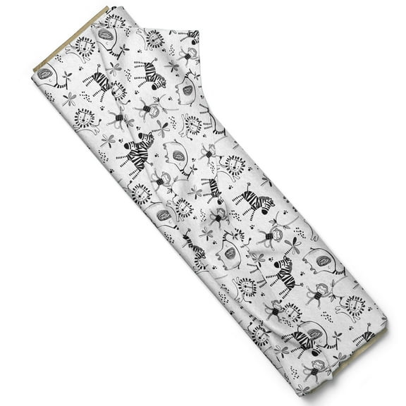 Mainstays 44" Width Cotton Flannel Safari Black/White Fabric 8 Yard Bolt