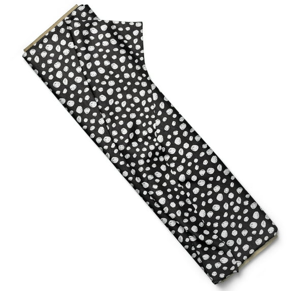Mainstays 44" Width Cotton Flannel Spots Black Fabric 8 Yard Bolt