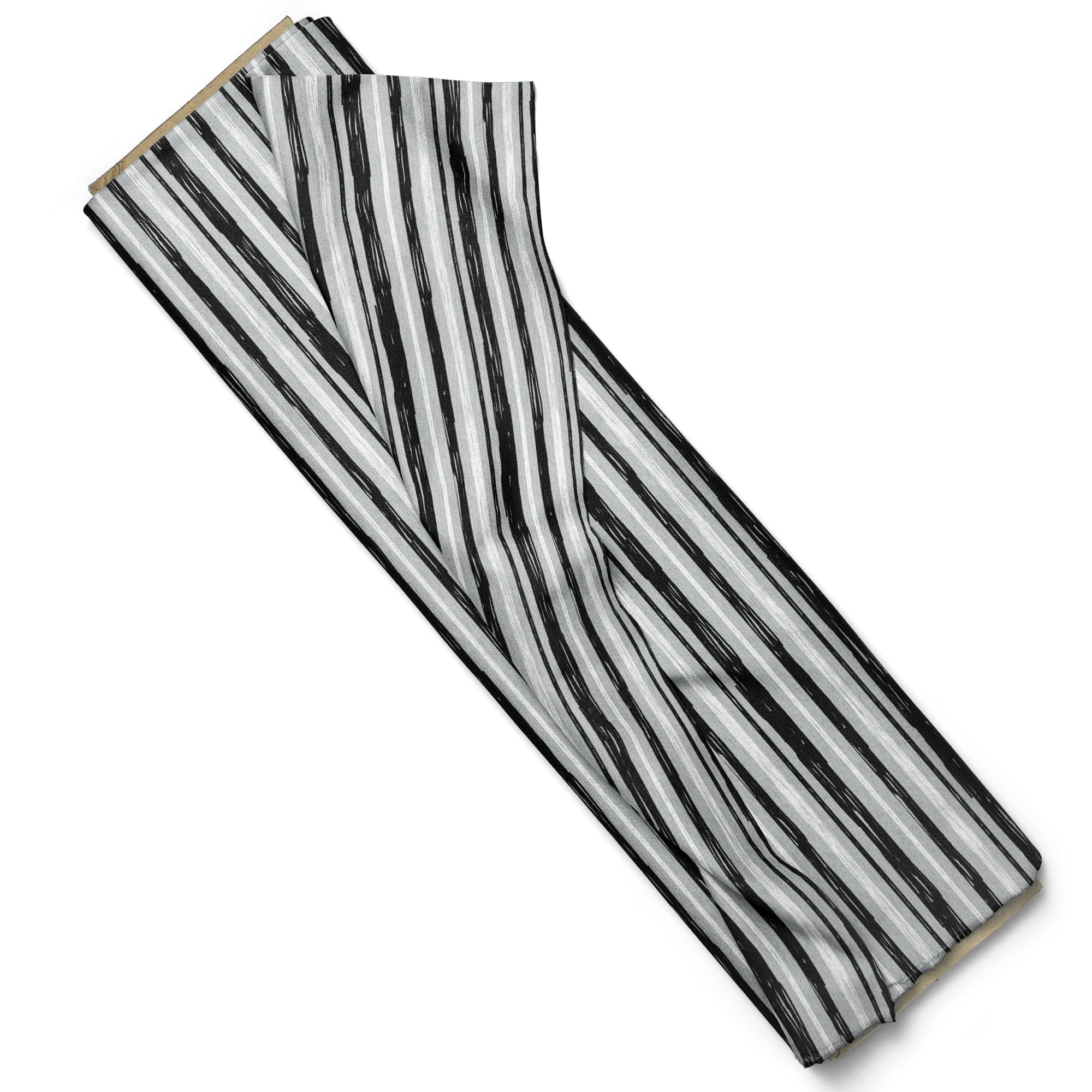 Mainstays 44" Width Cotton Flannel Stripes Black/Gray Fabric 8 Yard Bolt