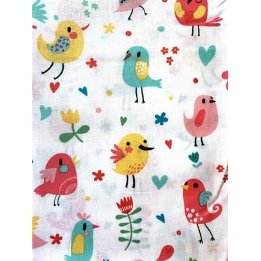 Mainstays 44" x 1 yard 100% Cotton Bird Craft Fabric, Multi-color