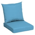 thumbnail image 1 of Mainstays 45" L x 22.75" W Mid Blue Solid Rectangle Outdoor 2 Piece Deep Seat Cushion, 1 of 6