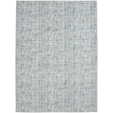 Mainstays 45"x72" Ivory and Blue Plaid Indoor Area Rug