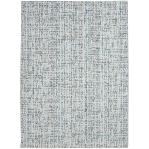 Mainstays 45"x72" Ivory and Blue Plaid Indoor Area Rug