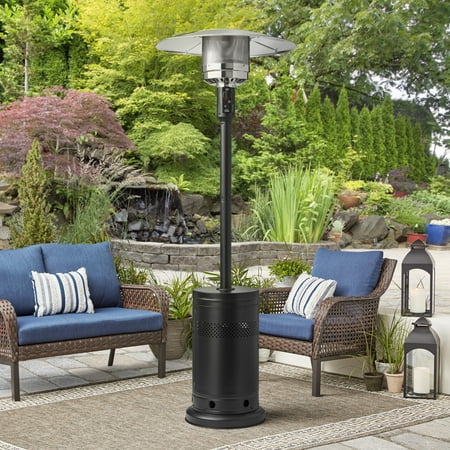 Mainstays 48 000 BTU Propane Gas Outdoor Freestanding Metal Patio Heater Black
