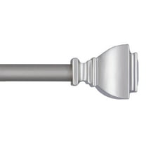 Mainstays 48-84 in. Benton Petite Café Adjustable Curtain Rod, 1/2 in. Diameter, Brushed Nickel