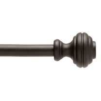 Mainstays 48-84 in. Cedric Petite Café Adjustable Curtain Rod, 1/2 in. Diameter, Black