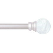 Mainstays 48-84 in. Crackle Petite Café Adjustable Curtain Rod, 1/2 in. Diameter, Brished Nickel
