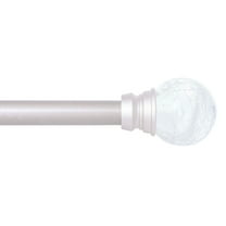 Mainstays 48-84 in. Crackle Petite Café Adjustable Curtain Rod, 1/2 in. Diameter, Brished Nickel