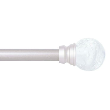 Mainstays 48-84 in. Crackle Petite Café Adjustable Curtain Rod, 1/2 in. Diameter, Brished Nickel