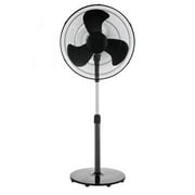 Mainstays 48" Tall, 3-Speed Oscillating Pedestal Fan, Adjustable 18" Fan Head, Black, New