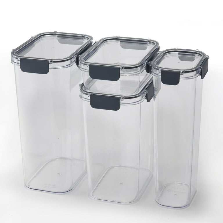 Complete Home Set of 4 Containers Clear with Grey Seal