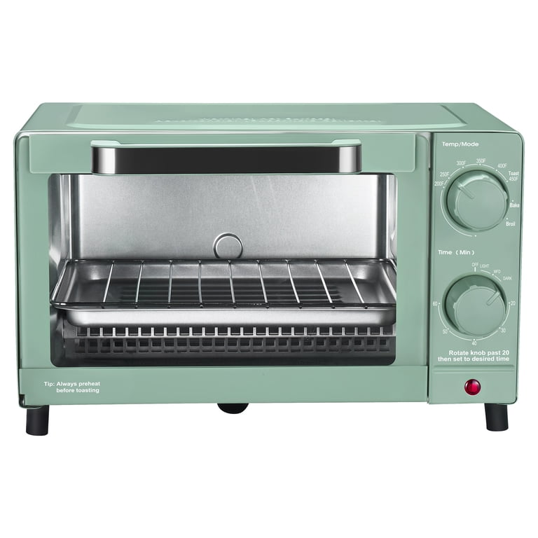 レンジ＊お好きなソフト4本 Mainstays 4-Slice Toaster Oven with Baking Rack and Pan, 9-Inch