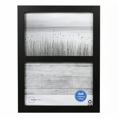 Mainstays – 4x6 Picture Frame – Black Gallery 2 Photo Linear Program Wall Photo Frame