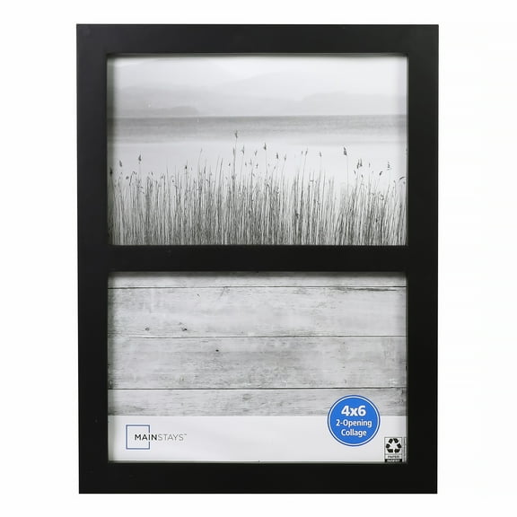 Mainstays 4x6 2-Opening Linear Gallery Wall Picture Frame, Black