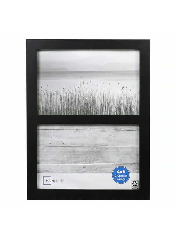 Mainstays 4x6 2-Opening Linear Gallery Wall Picture Frame, Black