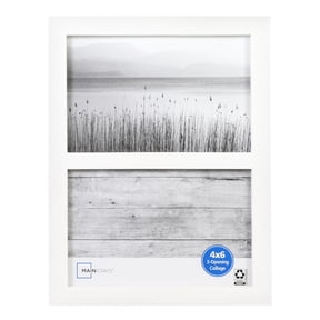 Mainstays Linear Picture Frame, Holds Two 4 x 6 Photos, White