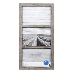 Mainstays 3-Opening 4 x 6 Collage Picture Frame, Rustic Gray