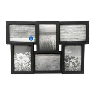Mainstays 4x6 6-Opening Linear Gallery Collage Picture Frame, Black