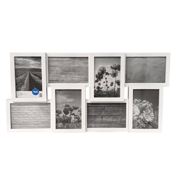 Mainstays – 4x6 Picture Frame – White Gallery 8 Photo Linear Program Wall Photo Frame
