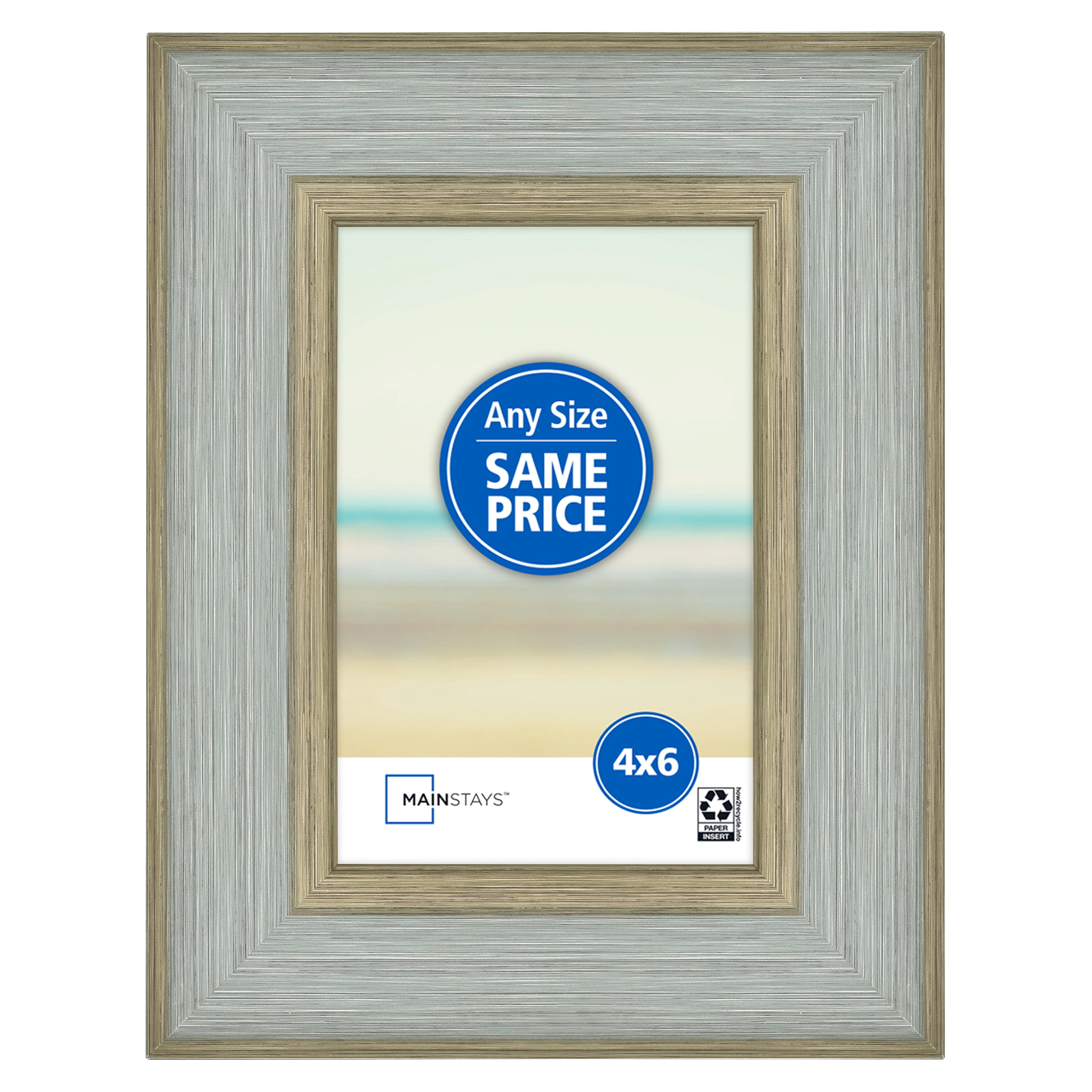 Mainstays 4x6 Elegant Teal Decorative Tabletop Picture Frame