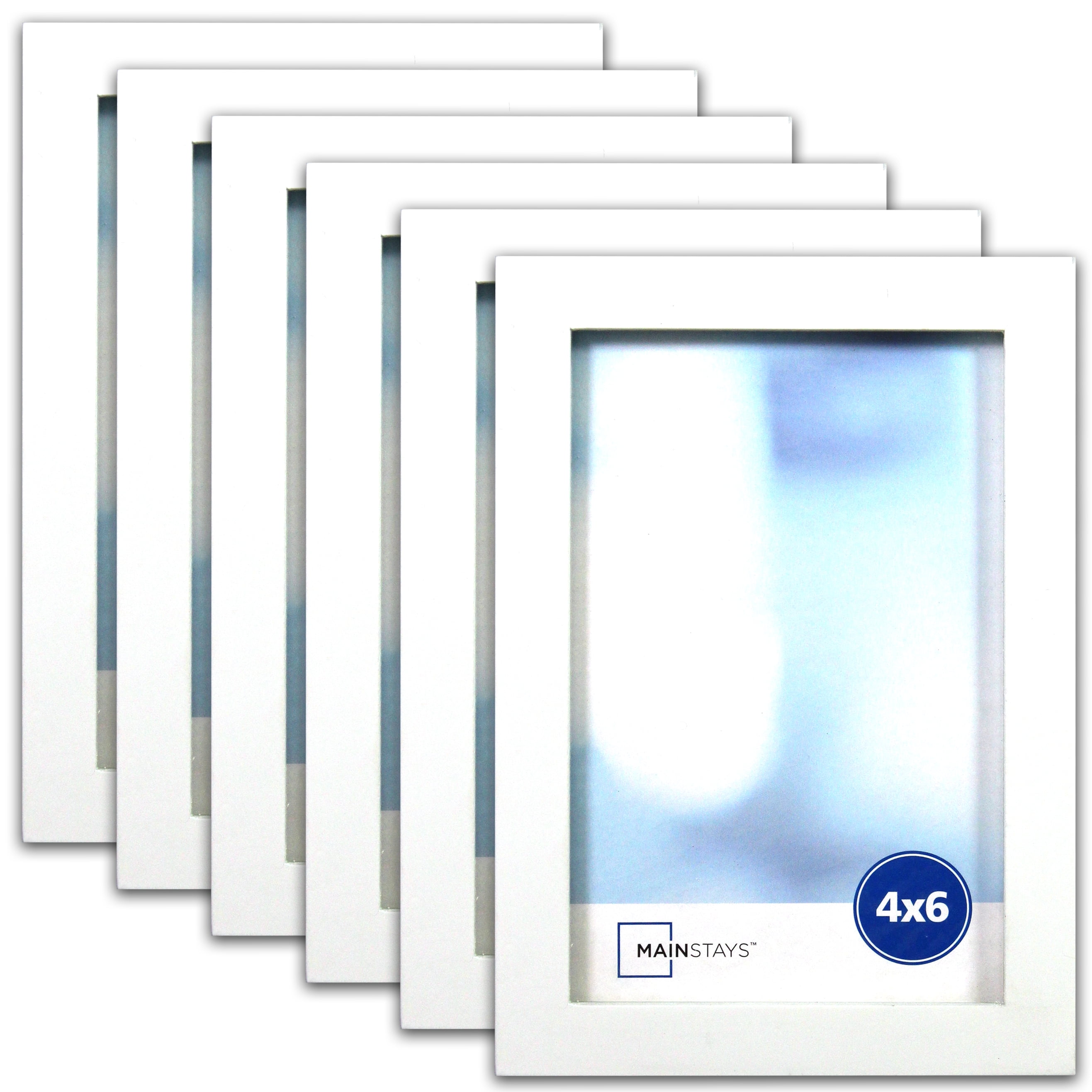 Mainstays 5x7 Traditional Gallery Wall Picture Frame, White, Set of 4