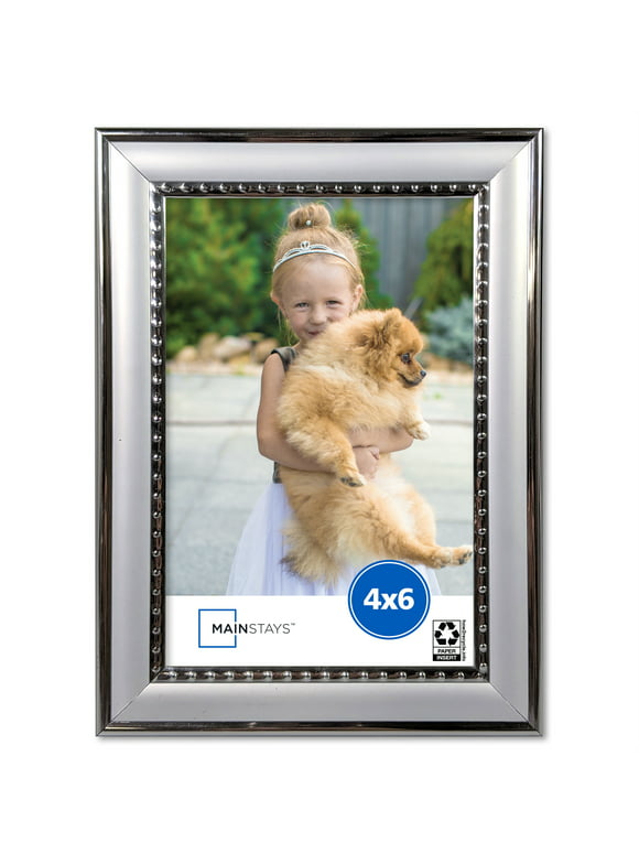 Mainstays 4x6 Silver Bead Tabletop Picture Frame