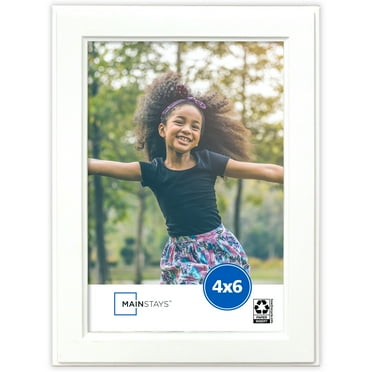 Mainstays 4x6 Step White Basic Tabletop Picture Frame