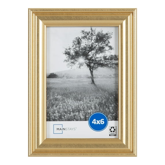 Mainstays 4x6 Traditional Gallery Wall Picture Frame, Gold