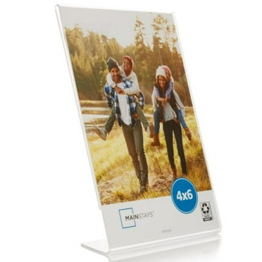 Mainstays 4x6 Vertical Bent Acrylic Tabletop Picture Frame