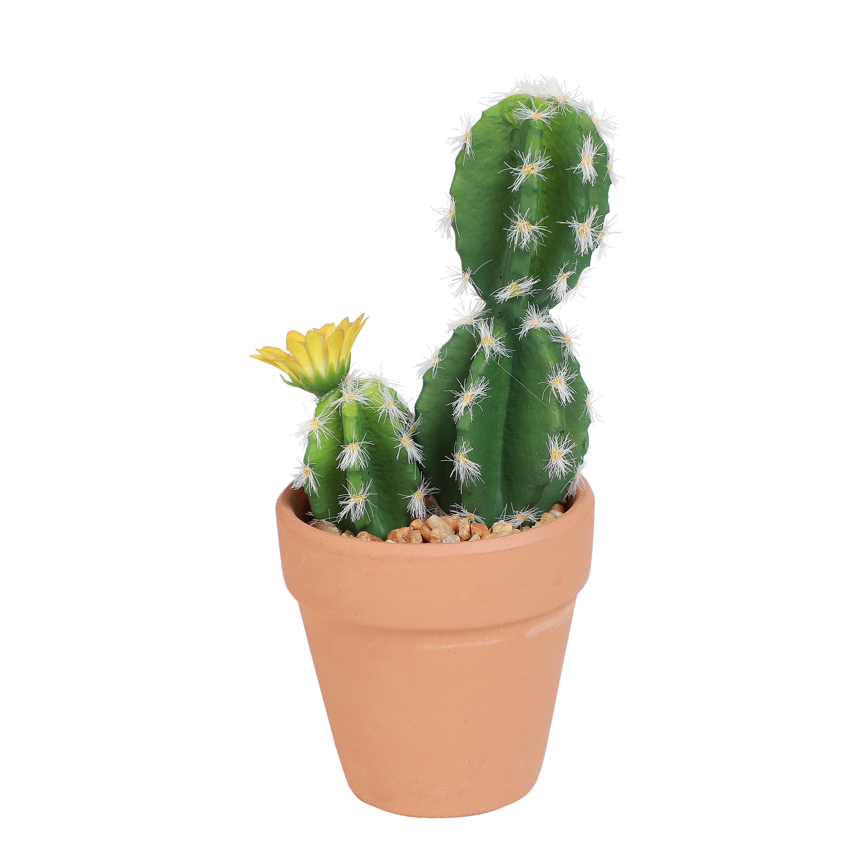 Mainstays 5.7" Artificial Potted Cactus - Green with Yellow Flower