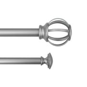 Mainstays 5/8" & 3/4" Metal Cage Double Curtain Rod 30-84" Satin Nickel