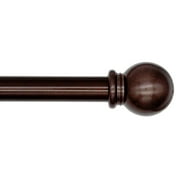 Mainstays 5/8 Inch Bronze Ball, 48" to 84" Width, Single Curtain Rod Set