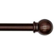 Mainstays 5/8 inch Bronze Ball, 28" to 48" Width, Single Curtain Rod Set