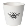 thumbnail interactive-video image 1 of Mainstays 5.9”D x 5.51”H Round Ceramic Bumblebee Planter, White, 1 of 9