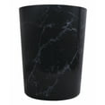thumbnail image 1 of Mainstays Bathroom Trash Can, 5 Gallon Marble Plastic Garbage Bucket Bin with No Lid, Black, 1 of 11