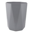 thumbnail image 1 of Mainstays Bathroom Trash Can, 5 Gallon Geometric Plastic Garbage Bucket Bin with No Lid, Grey, 1 of 9