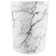 Mainstays 5 Gallon Trash Can, Plastic Office Trash Can, White Marble