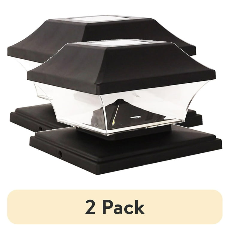 Solar Black Outdoor Integrated LED Post Cap Deck Light Solar Black Outdoor Integrated LED Post Cap Deck Light
